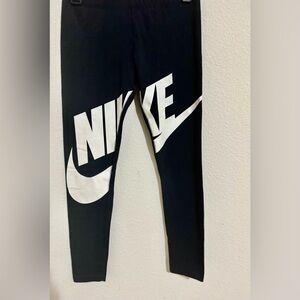 Nike Kids Black and White Logo Leggings